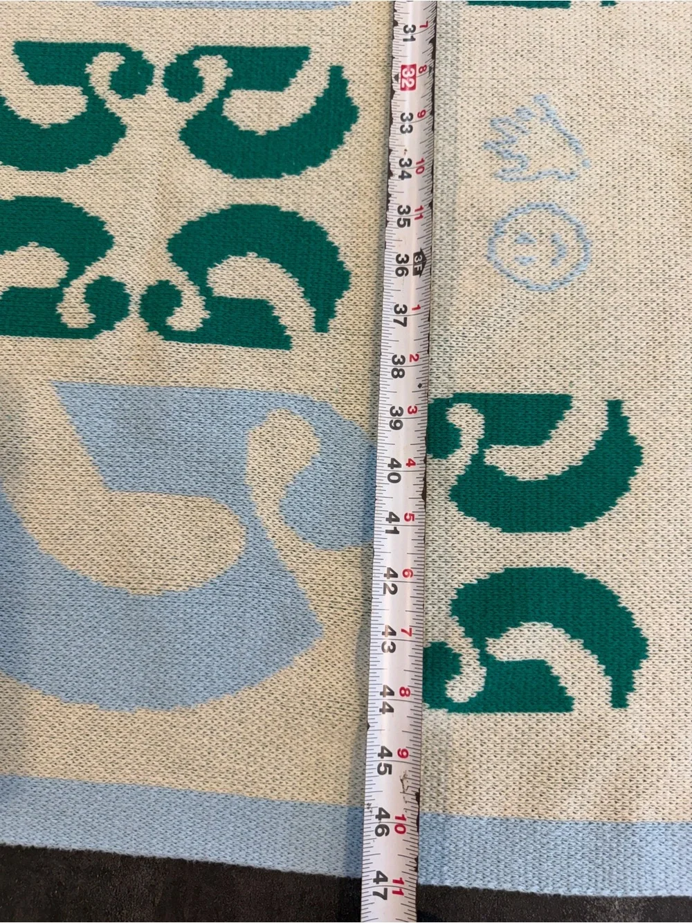Glossier Field Greens 100% Cotton Knit Throw Blanket